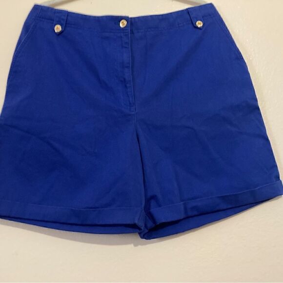 Lauren Ralph Lauren Cuffed Blue Short Size 14 Cotton 100% - Picture 1 of 6